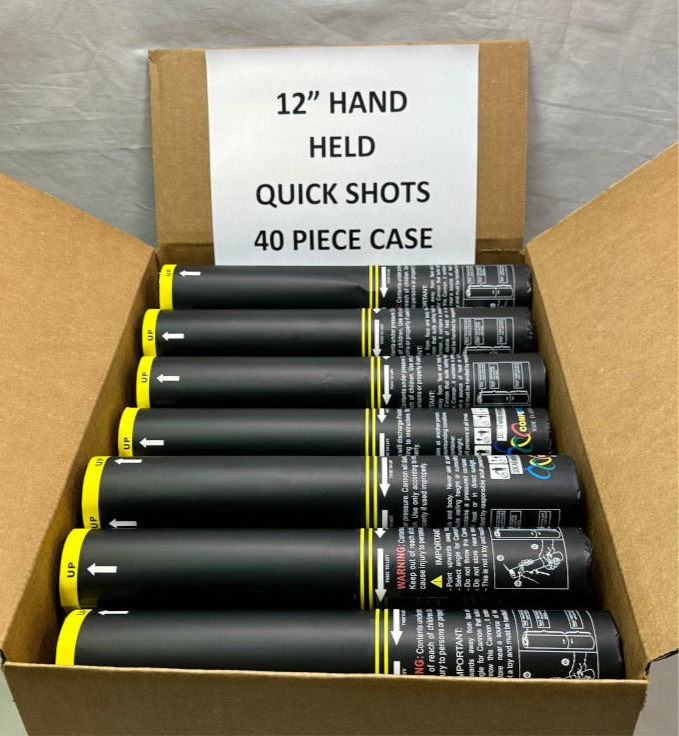 Quick Shot Handheld Disposable Cannon - 12" Small Shot Case (40pcs)