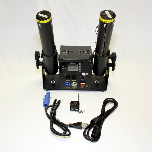 2 shot, DMX E-cartridge Cannon + wireless control option