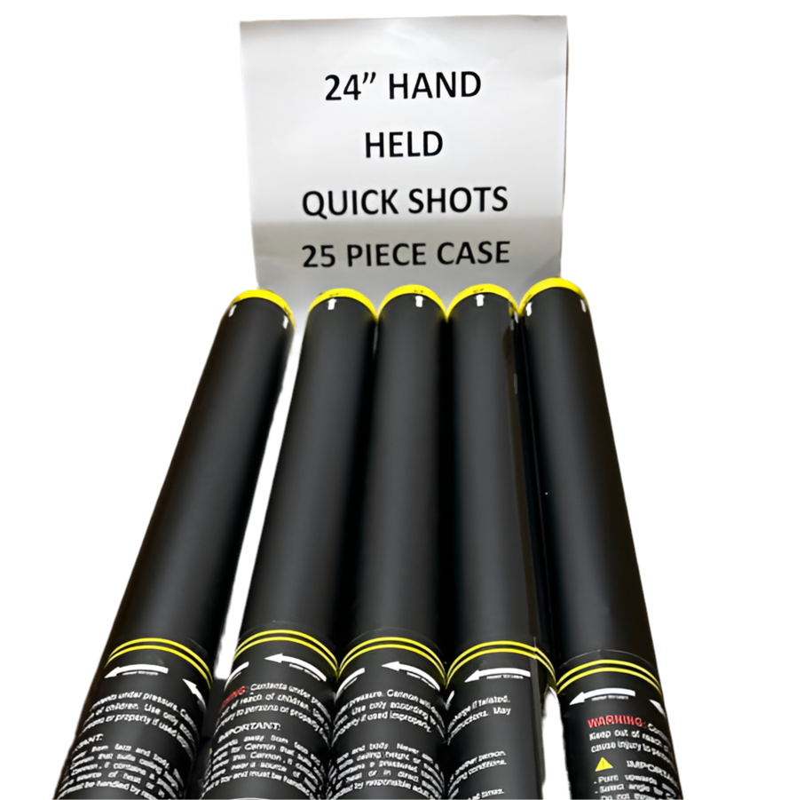 Quick Shot Handheld Disposable Cannon - 24" Large Shot Case (25pcs)