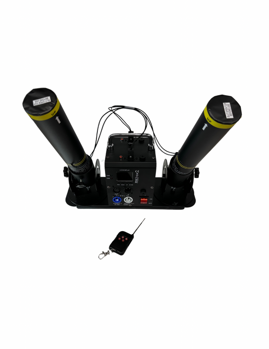 Double Shot Wireless DMX E-Cartridge Cannon